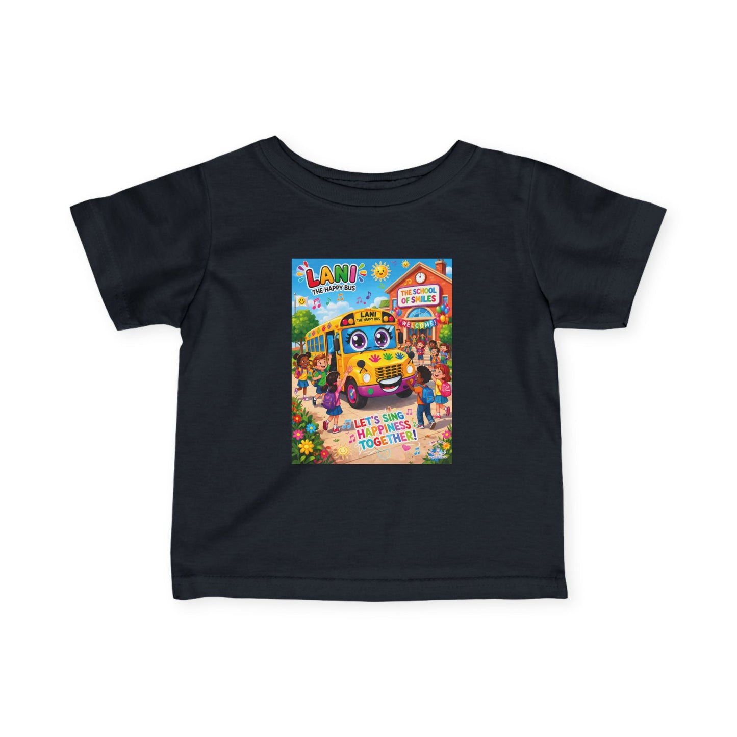 Lani™ Infant Fine Jersey Tee – "Let's Sing Happiness Together!" Graphic