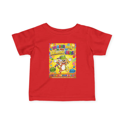 Potz™ Infant Fine Jersey Tee – "My ADHD Brain is Full of Brilliant Ideas!" Graphic Tee | Smile Universe Collection
