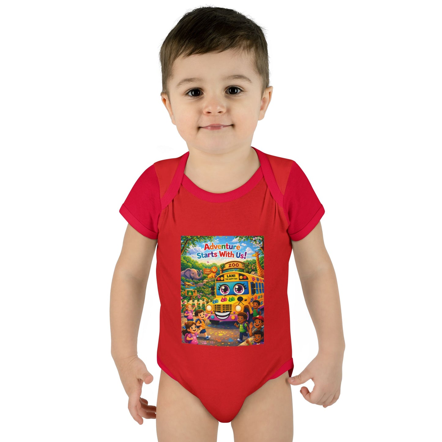 Lani™ Infant Baby Rib Bodysuit – "Adventure Starts With Us!" Graphic
