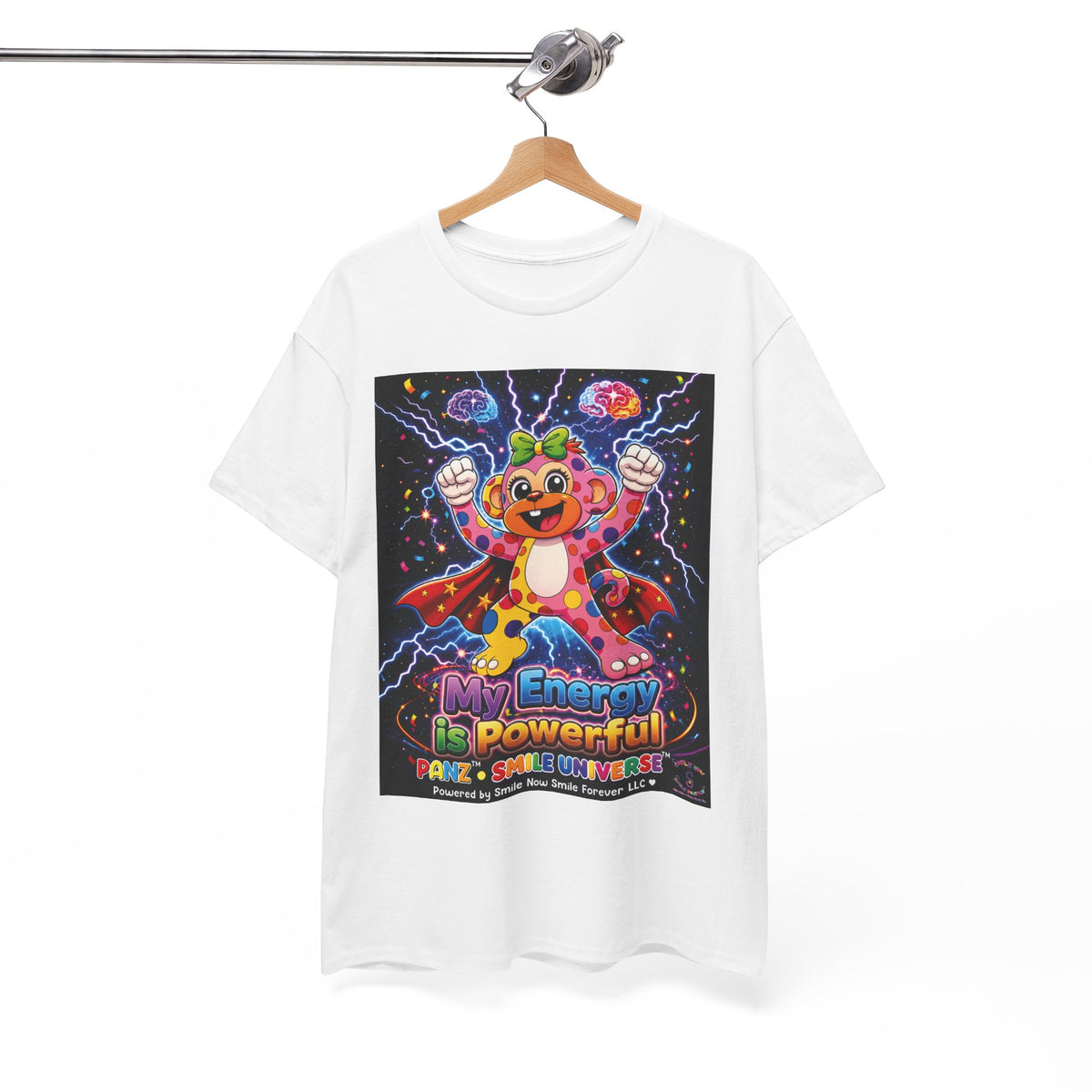 Panz™ Unisex Heavy Cotton™ Tee For Adult – "My Energy is Powerful" Graphic Tee | Smile Universe Collection