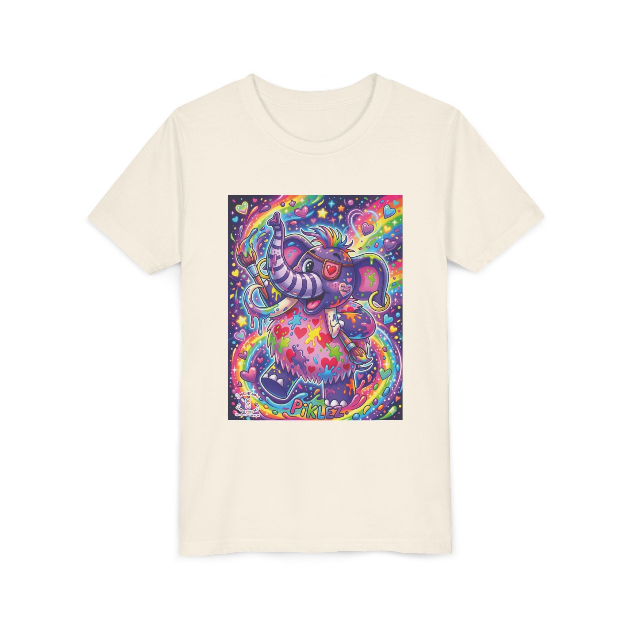Piklez™ Youth Short Sleeve Tee – "Magic Paint!" Graphic Shirt | Smile Universe Collection