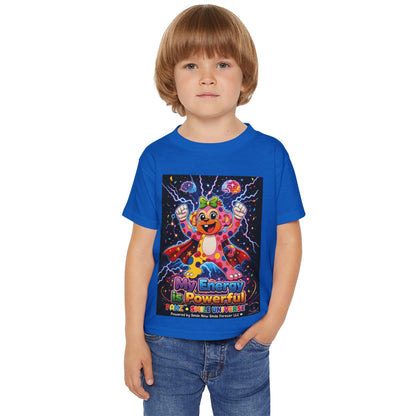 Panz™ Heavy Cotton™ Toddler T-Shirt – "My Energy is Powerful" Graphic Tee | Smile Universe Collection