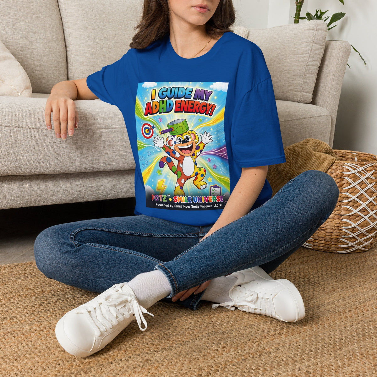 Potz™ Unisex Softstyle T-Shirt – "I Guide My ADHD Energy!" Graphic Tee | Smile Universe Collection
