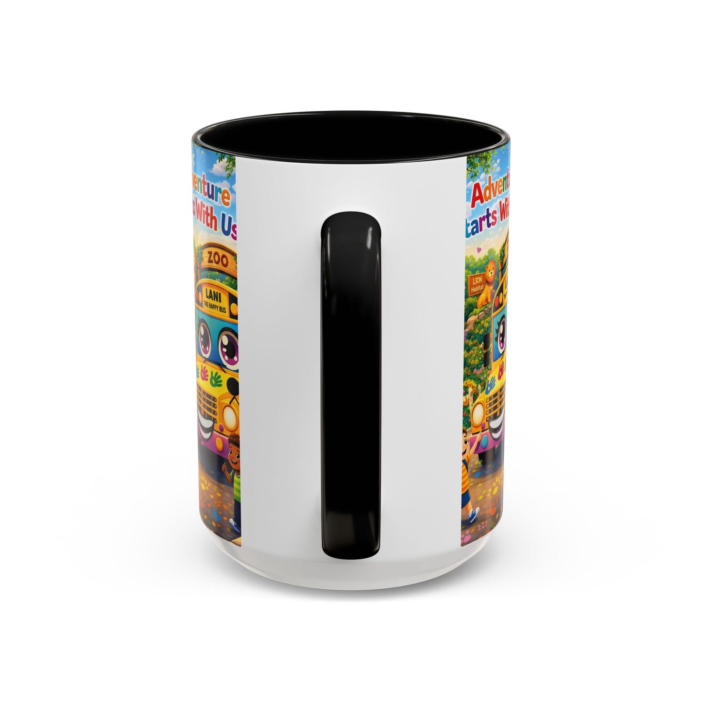 Lani™ Accent Coffee Mug (11oz & 15oz) – "Adventure Starts With Us!" Graphic