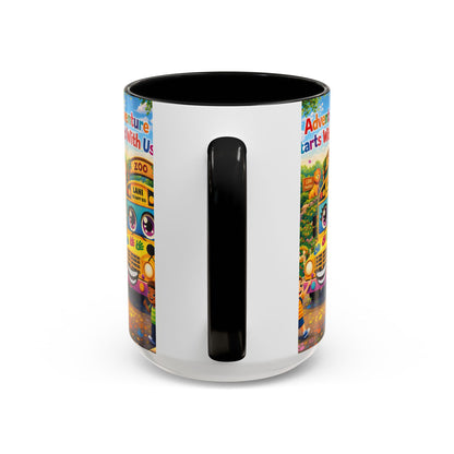 Lani™ Accent Coffee Mug (11oz & 15oz) – "Adventure Starts With Us!" Graphic