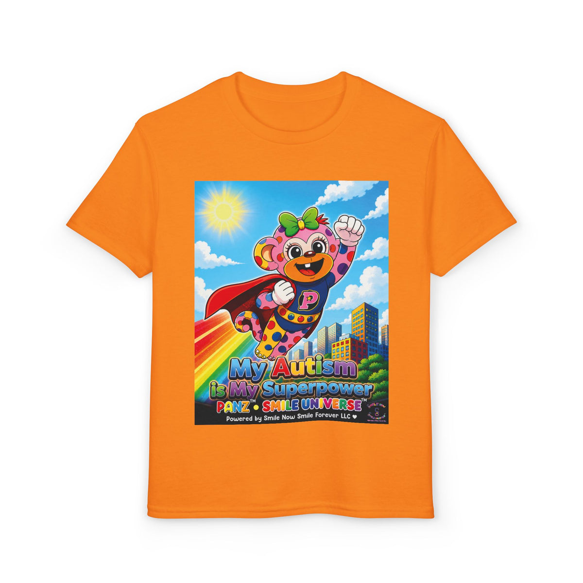 Panz™ Youth DryBlend® T-Shirt – "My Autism is My Superpower" Graphic | Smile Universe Collection