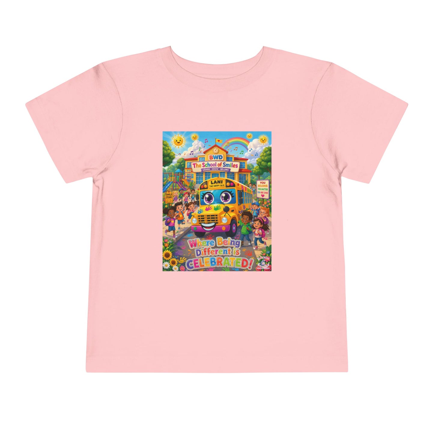 Lani™ Toddler Short Sleeve Tee – "Where Being Different is CELEBRATED!" Graphic Shirt