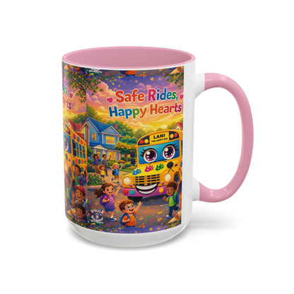 Lani™ Colorful Mug (11oz & 15oz) – "Safe Rides, Happy Hearts" Graphic