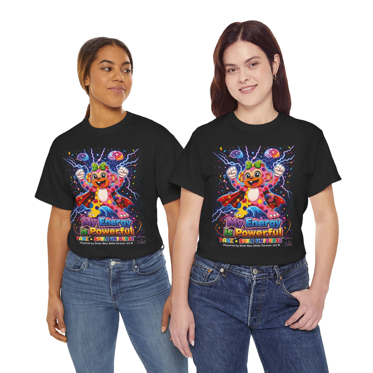 Panz™ Unisex Heavy Cotton™ Tee For Adult – "My Energy is Powerful" Graphic Tee | Smile Universe Collection