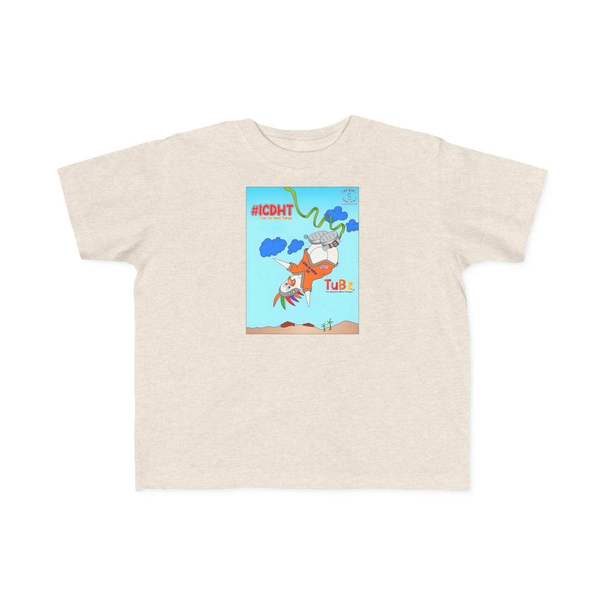 TuBz™ "I Can Do Hard Things" Toddler T-Shirt | Toddler's Fine Jersey Tee  - Positive Kids Graphic Tee