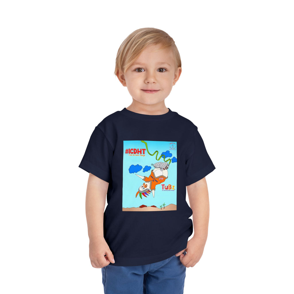 TuBz™ "I Can Do Hard Things" Toddler T-Shirt | Toddler Short Sleeve Tee  - Positive Kids Graphic Tee