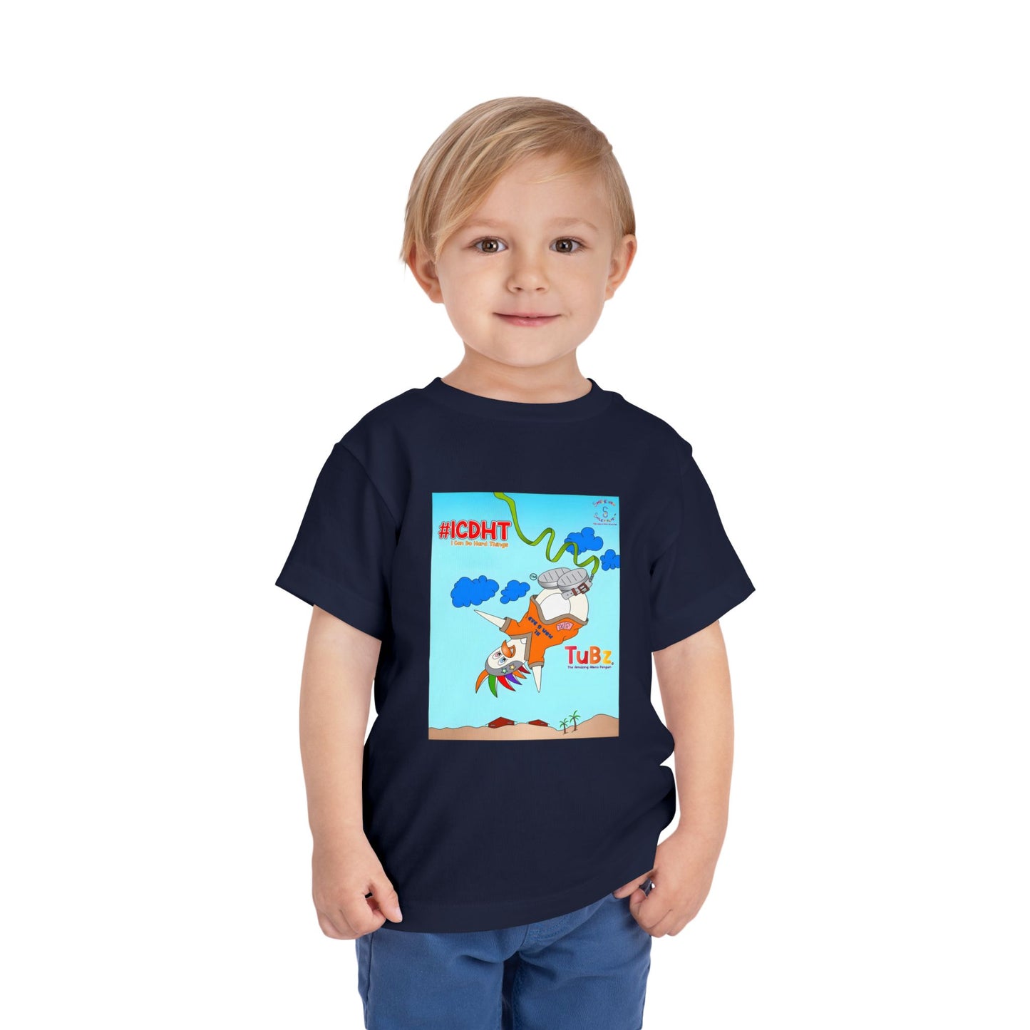 TuBz™ "I Can Do Hard Things" Toddler T-Shirt | Toddler Short Sleeve Tee  - Positive Kids Graphic Tee