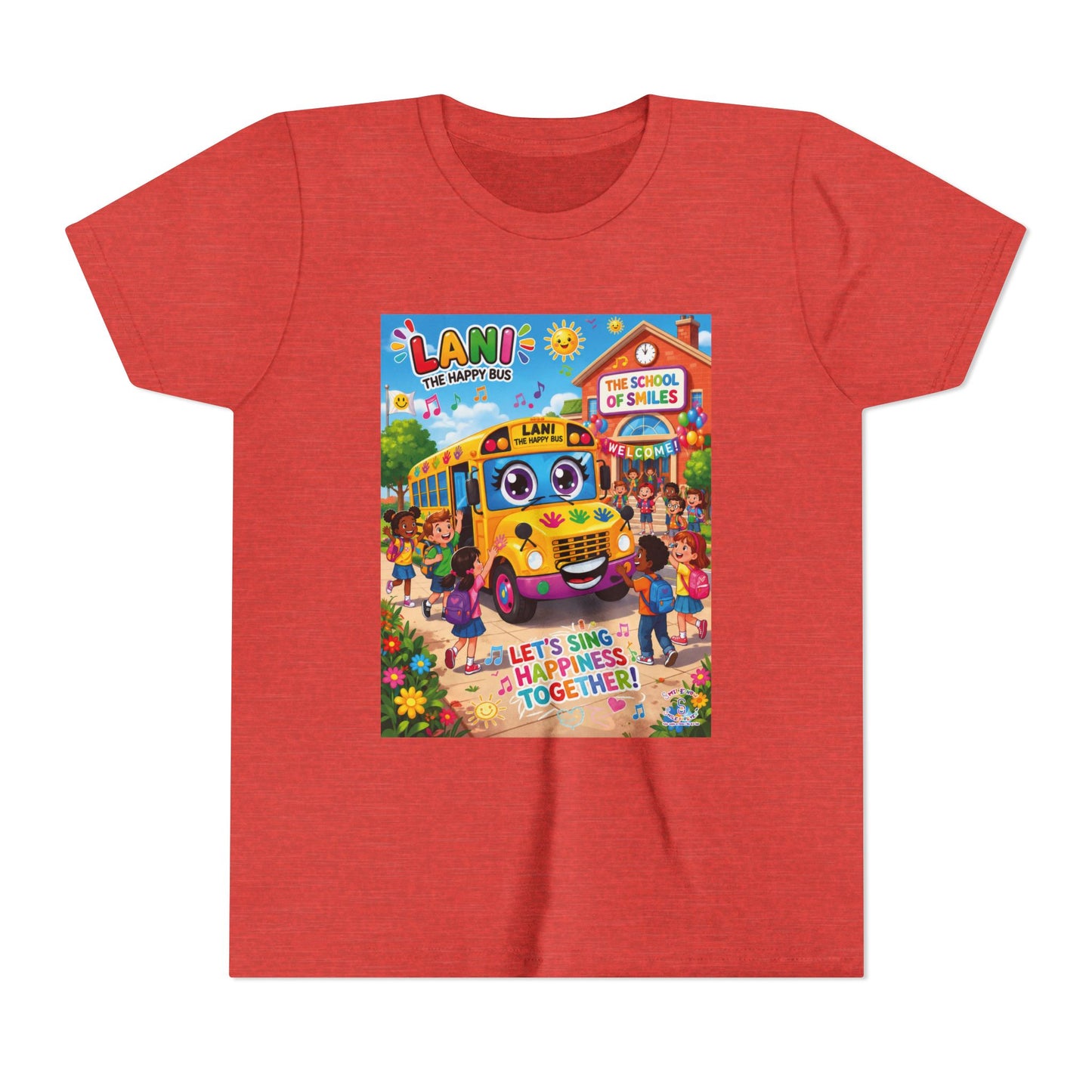 Lani™ Youth Short Sleeve Tee – "Let's Sing Happiness Together!" Graphic