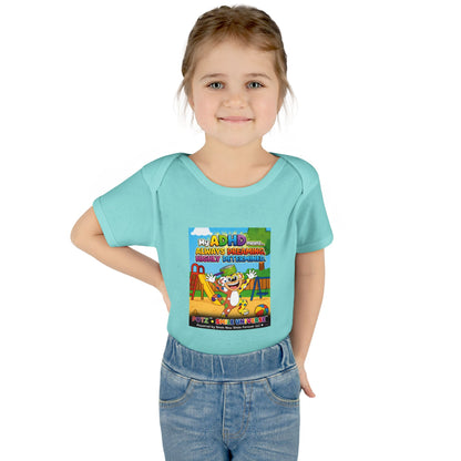 Potz™ Infant Baby Rib Bodysuit – "My ADHD Means Always Dreaming, Highly Determined" Graphic Onesie | Smile Universe Collection
