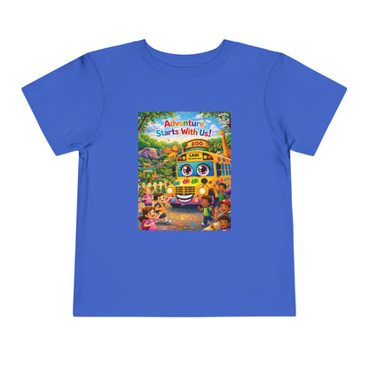 Lani™ Toddler Short Sleeve Tee – "Adventure Starts With Us!" Graphic