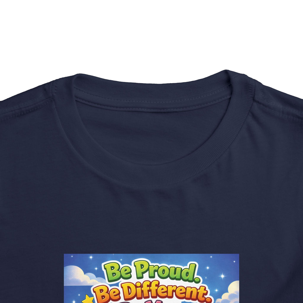 TuBz™ "Be Proud. Be Different. Be You." Toddler T- Shirt - Inspirational Kids Tee