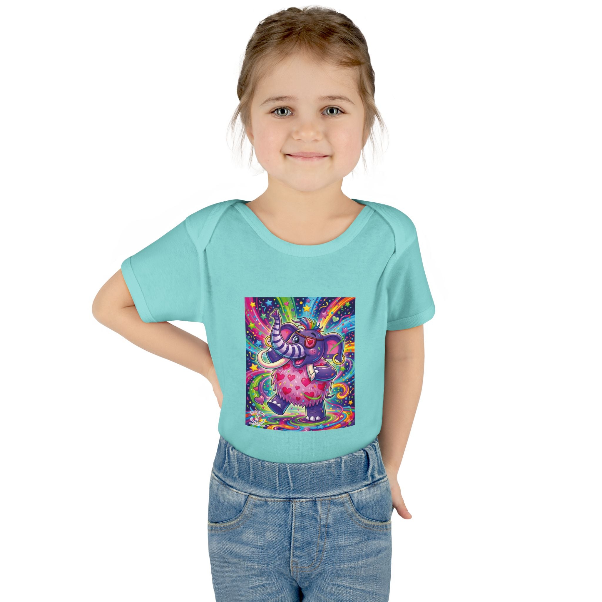 Piklez™ Infant Baby Rib Bodysuit – "Born to Celebrate!" Graphic | Smile Universe Collection