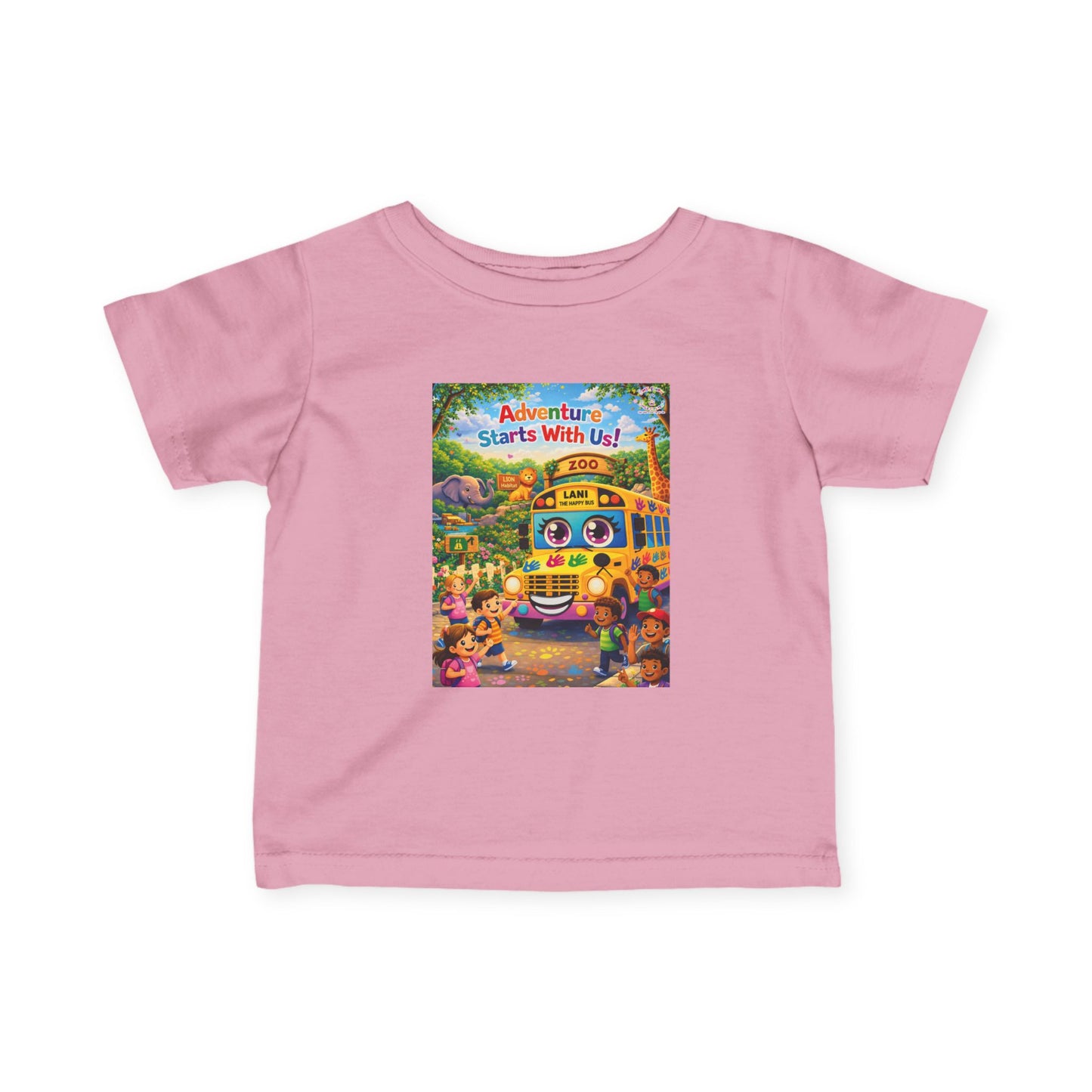 Lani™ Infant Fine Jersey Tee – "Adventure Starts With Us!" Graphic