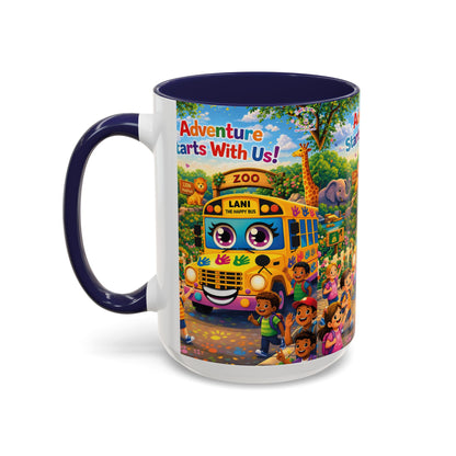 Lani™ Accent Coffee Mug (11oz & 15oz) – "Adventure Starts With Us!" Graphic