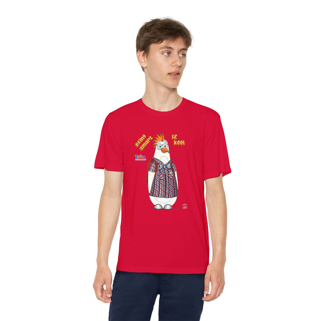 TuBz™ "Being Smart Iz Kool" Youth Competitor T- Shirt - Character Dress-Up Graphic Tee