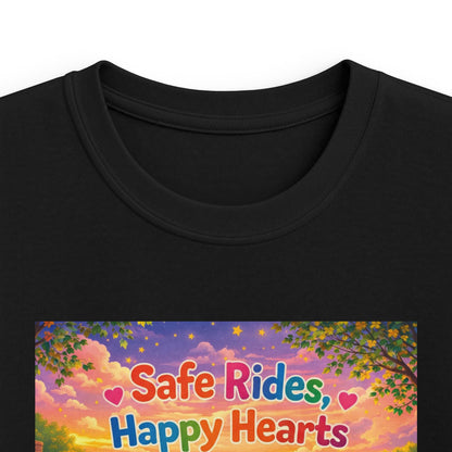 Lani™ Kids Softstyle Tee – "Safe Rides, Happy Hearts" Graphic