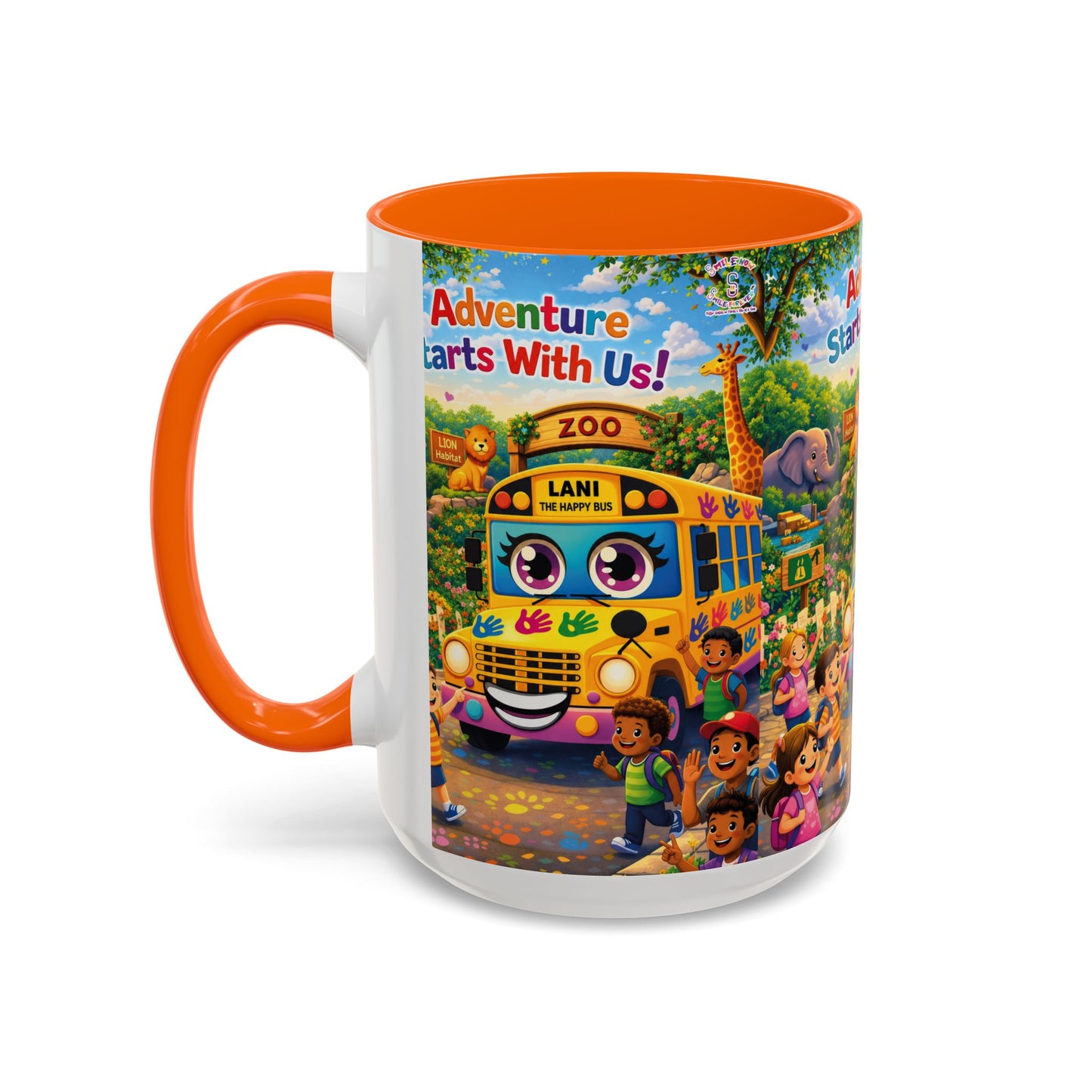 Lani™ Accent Coffee Mug (11oz & 15oz) – "Adventure Starts With Us!" Graphic