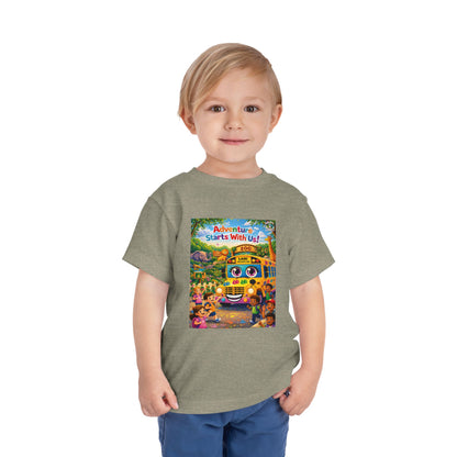 Lani™ Toddler Short Sleeve Tee – "Adventure Starts With Us!" Graphic
