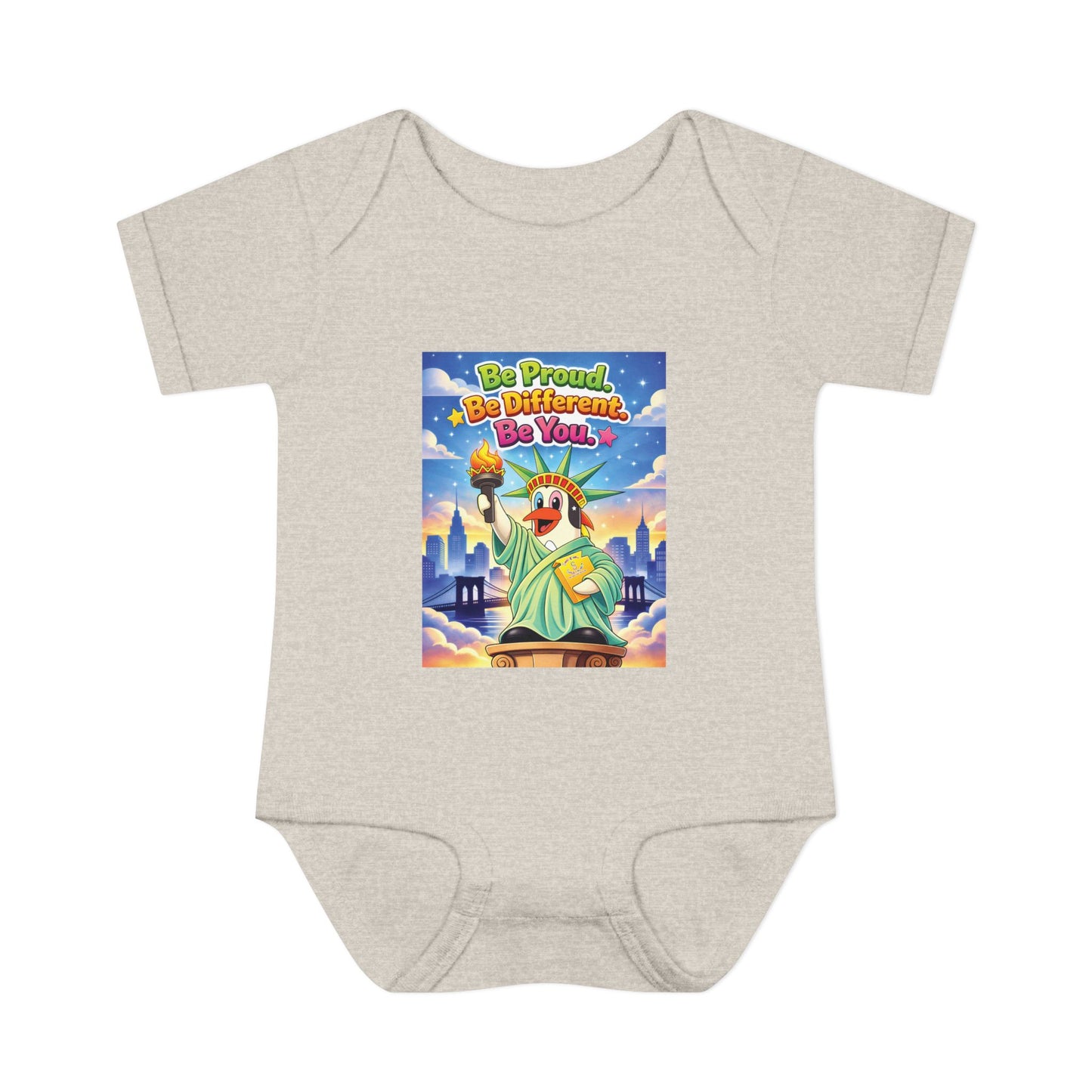 TuBz™ "Be Proud. Be Different. Be You." Infant Bodysuit - Inspirational Baby Onesie