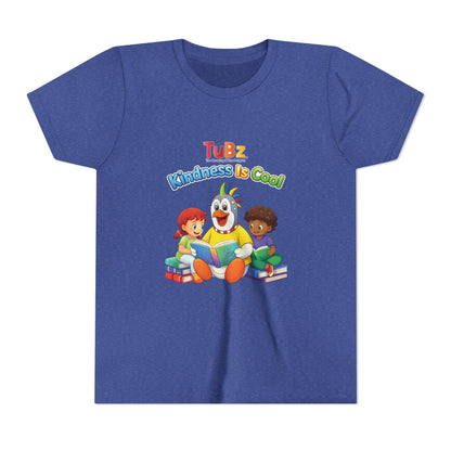 TuBz™ "Kindness Is Cool" Kids T-Shirt - Positive Message Graphic Tee | Smile Universe TuBz4Kidz