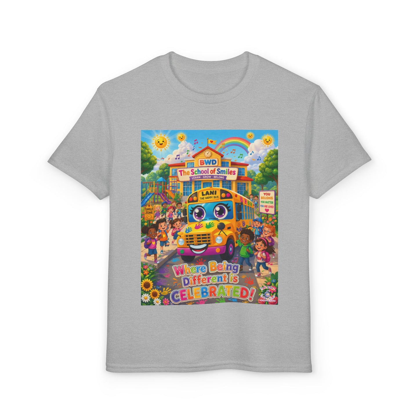 Lani™ Youth DryBlend® T-Shirt – "Where Being Different is CELEBRATED!" Graphic Shirt