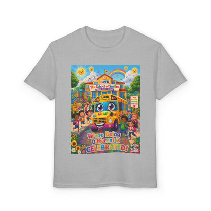 Lani™ Youth DryBlend® T-Shirt – "Where Being Different is CELEBRATED!" Graphic Shirt