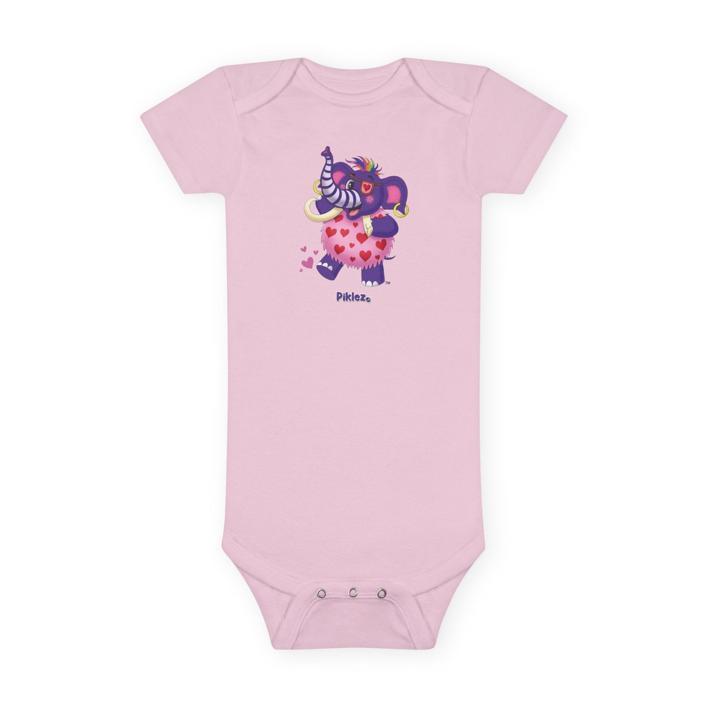 Piklez™ Baby Short Sleeve Onesie® – "Full of Love!" Graphic | Smile Universe Collection