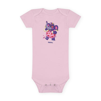 Piklez™ Baby Short Sleeve Onesie® – "Full of Love!" Graphic | Smile Universe Collection
