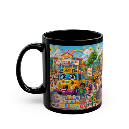 Lani™ Black Mug (11oz & 15oz) – "Where Being Different is CELEBRATED!" Graphic