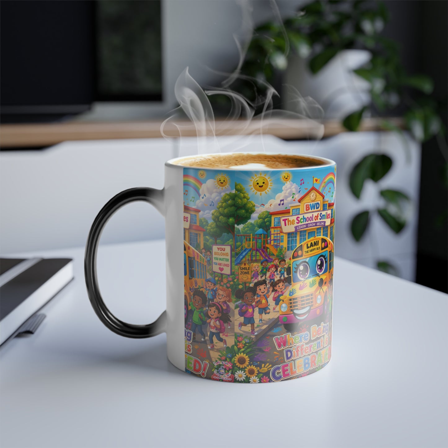 Lani™ Color Morphing Mug 11oz – "Where Being Different is CELEBRATED!" Graphic