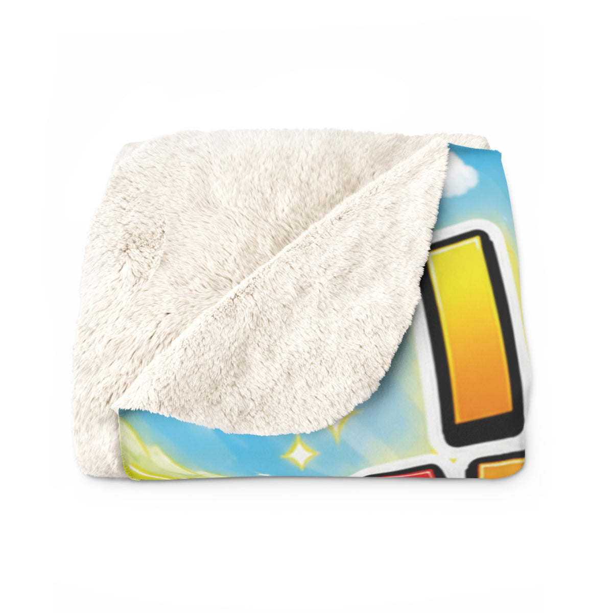 Potz™ Sherpa Fleece Blanket – "I Guide My ADHD Energy!" Graphic Throw | Smile Universe Collection