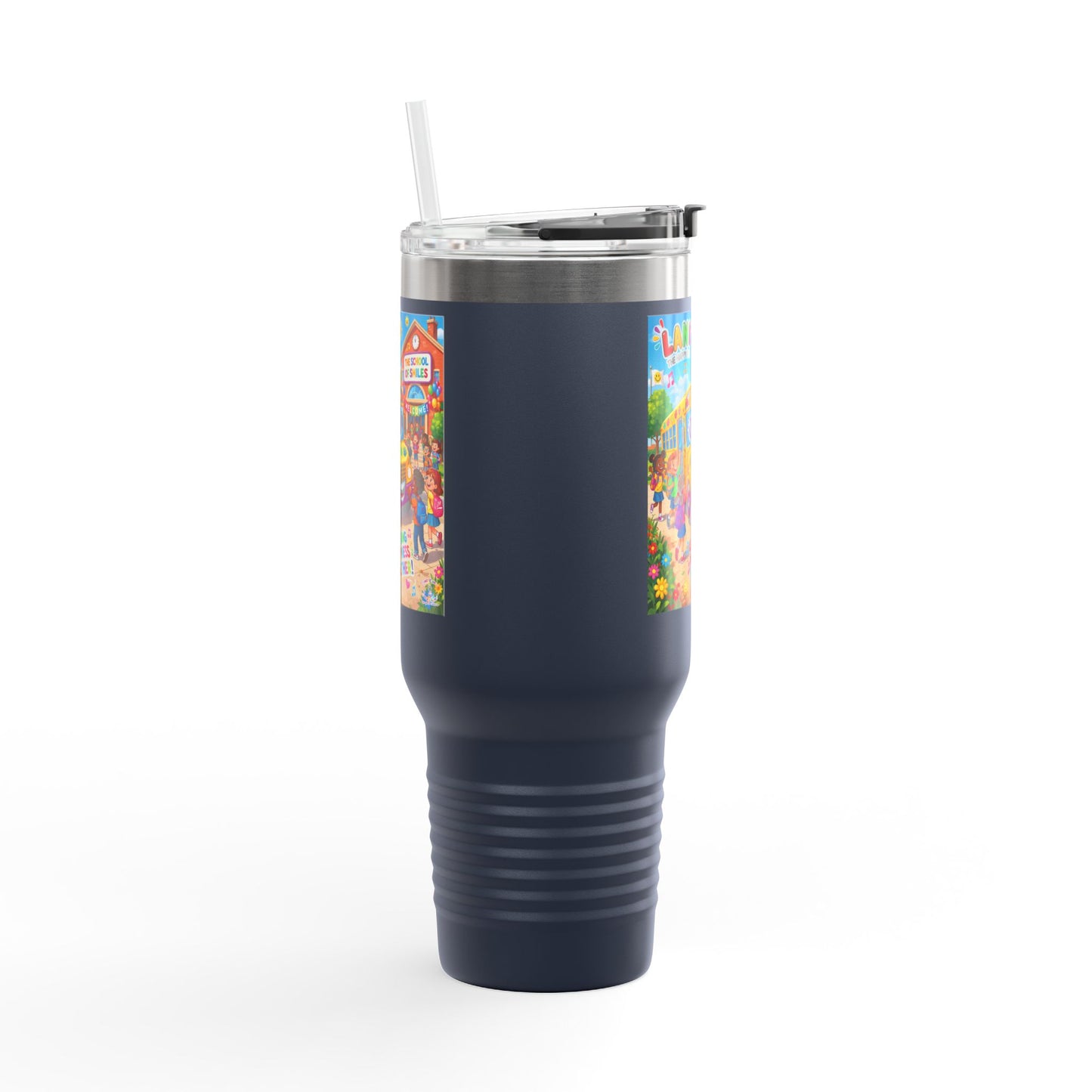 Lani™ 40oz Insulated Travel Mug – "Let's Sing Happiness Together!" Graphic