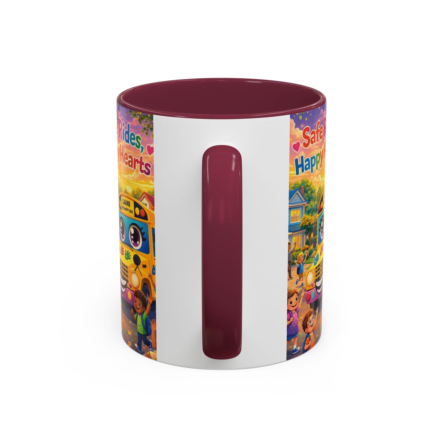 Lani™ Colorful Mug (11oz & 15oz) – "Safe Rides, Happy Hearts" Graphic