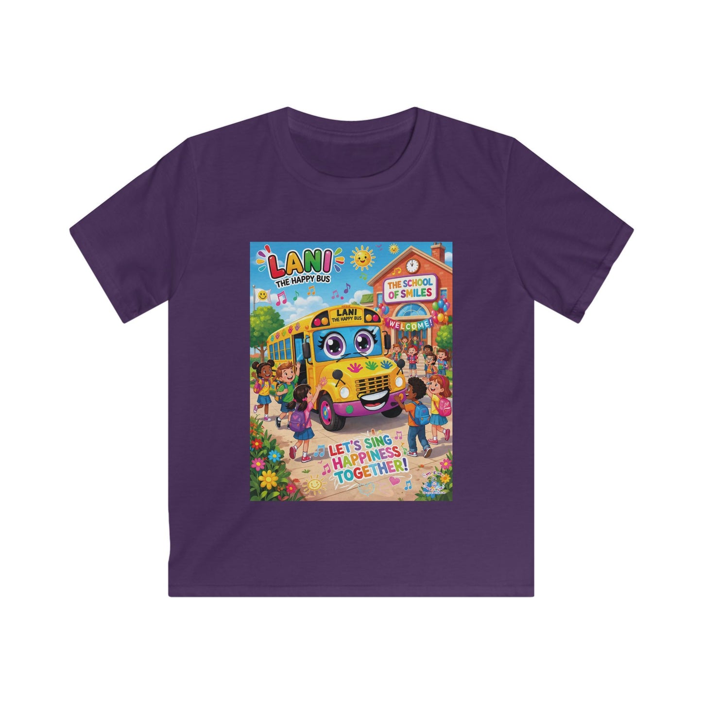 Lani™ Kids Softstyle Tee – "Let's Sing Happiness Together!" Graphic