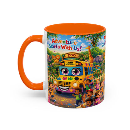 Lani™ Accent Coffee Mug (11oz & 15oz) – "Adventure Starts With Us!" Graphic