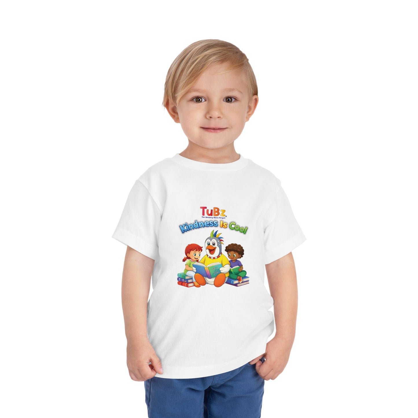 TuBz™ "Kindness Is Cool" Kids T-Shirt - Positive Message Graphic Tee | Smile Universe TuBz4Kidz