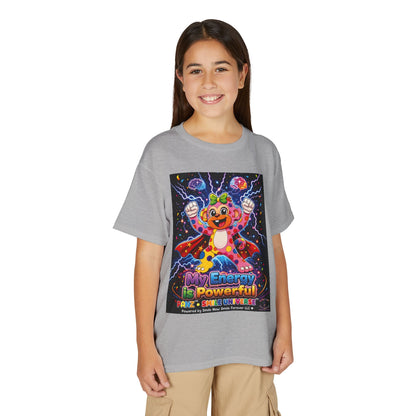 Panz™ Youth DryBlend® T-Shirt – "My Energy is Powerful" Graphic Tee | Smile Universe Collection
