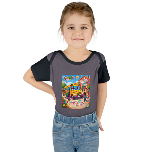 Lani™ Infant Baby Rib Bodysuit – "Let's Sing Happiness Together!" Graphic