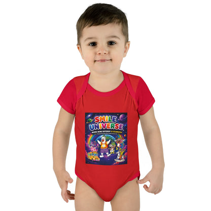 Smile Universe™ Infant Baby Rib Bodysuit – "Where Being Different is CELEBRATED!" Graphic