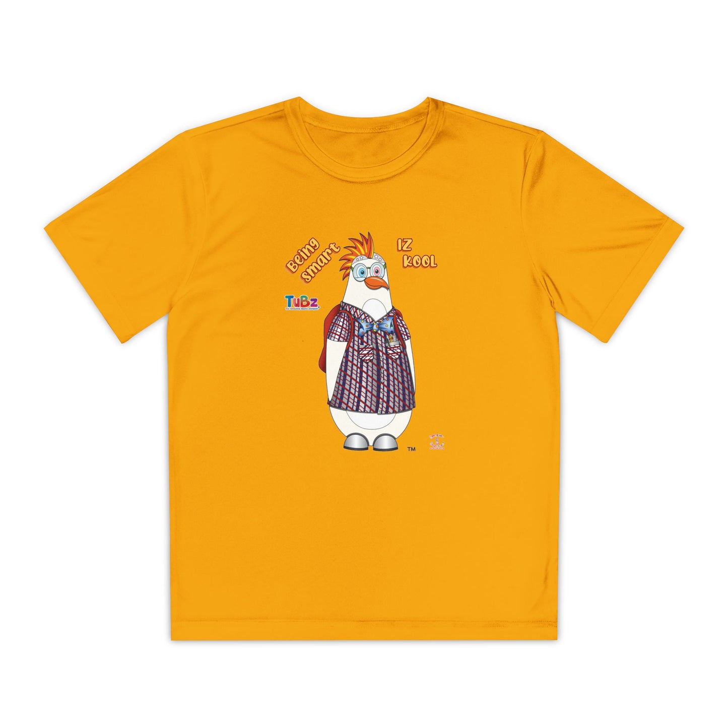 TuBz™ "Being Smart Iz Kool" Youth Competitor T- Shirt - Character Dress-Up Graphic Tee