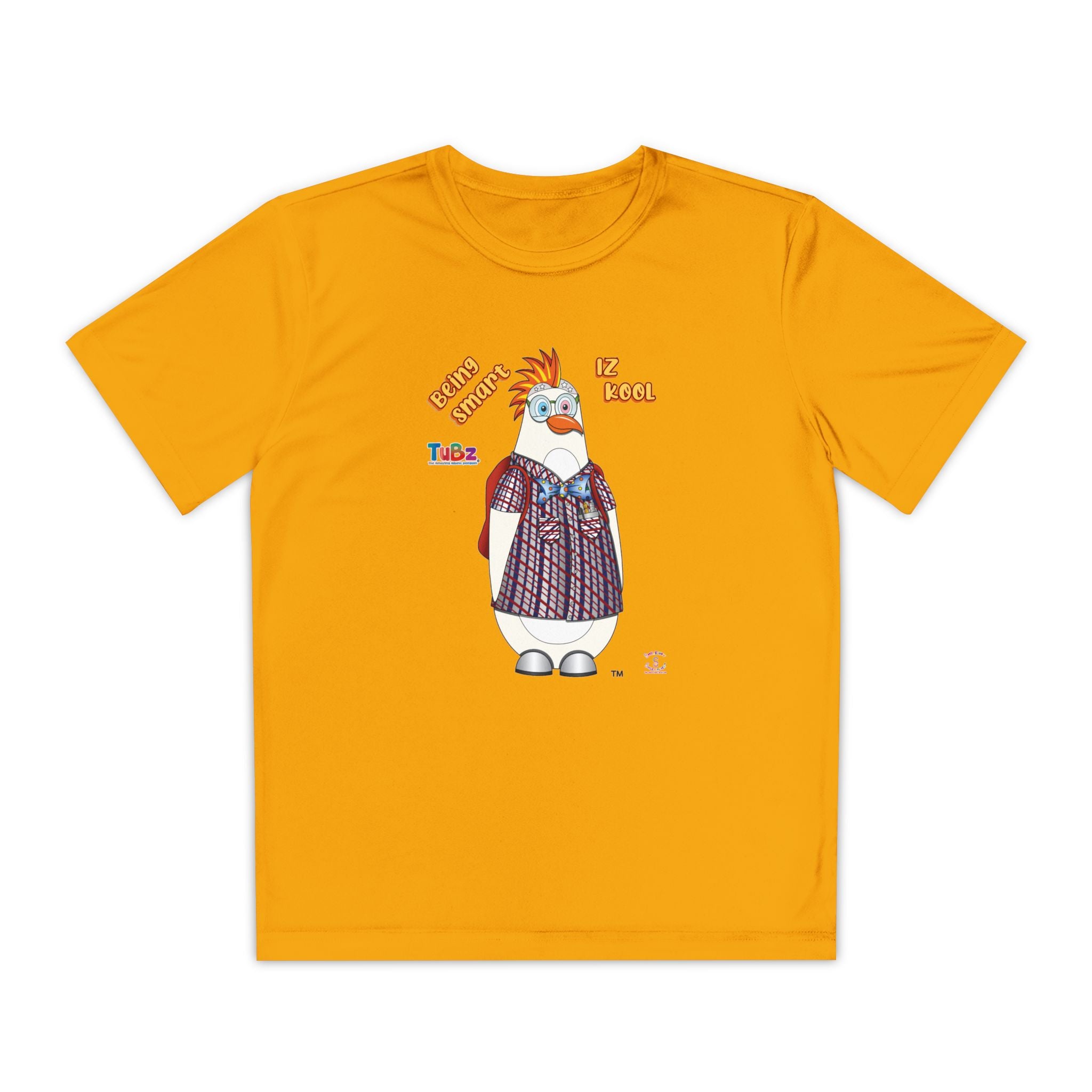 TuBz™ "Being Smart Iz Kool" Youth Competitor T- Shirt - Character Dress-Up Graphic Tee