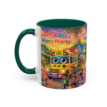 Lani™ Colorful Mug (11oz & 15oz) – "Safe Rides, Happy Hearts" Graphic