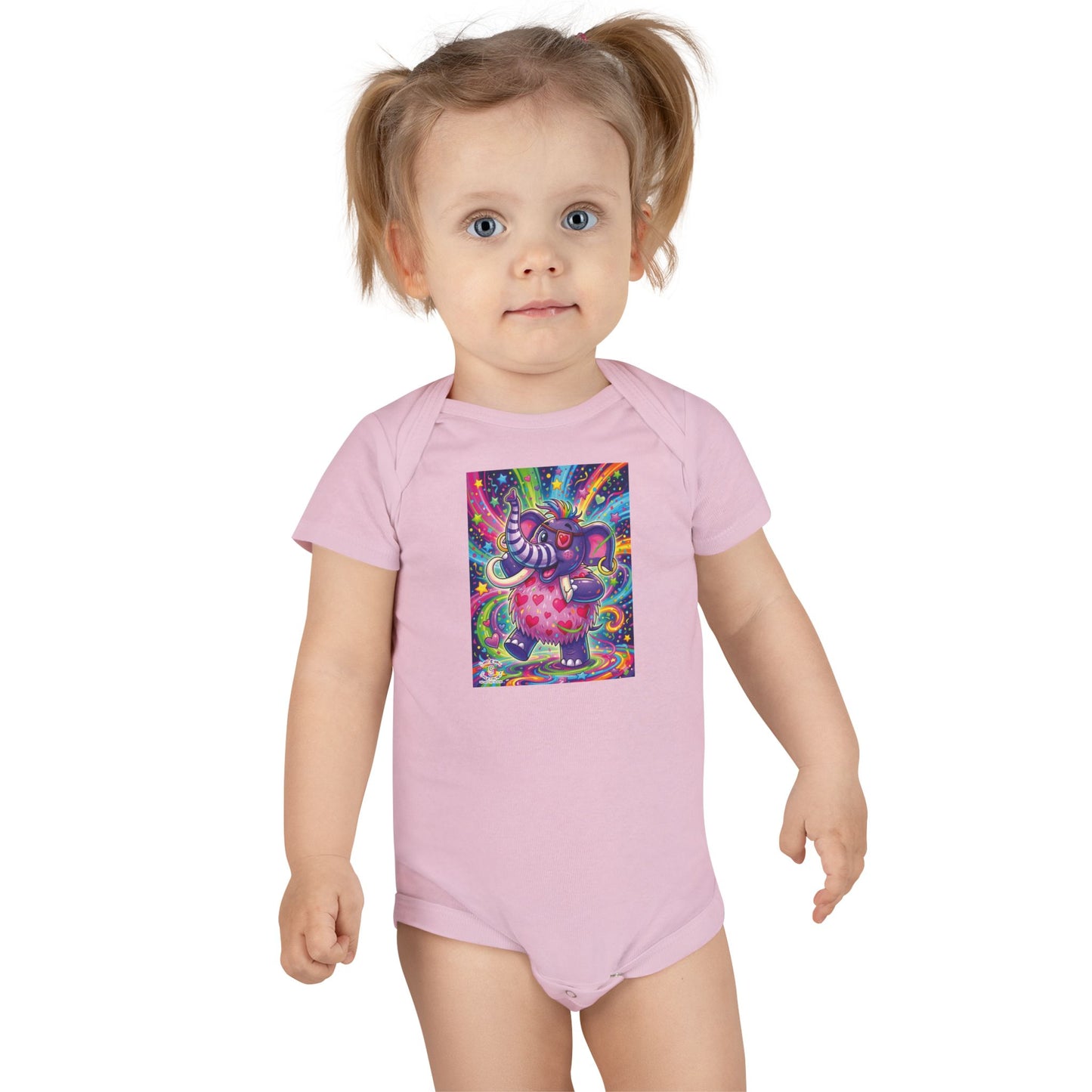 Piklez™ Baby Short Sleeve Onesie® – "Born to Celebrate!" Graphic | Smile Universe Collection