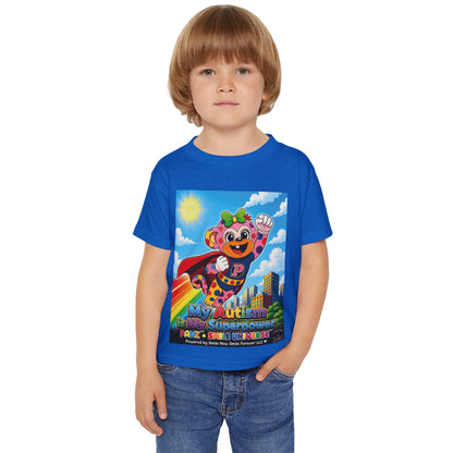 Panz™ Heavy Cotton™ Toddler T-Shirt – "My Autism is My Superpower" Graphic | Smile Universe Collection