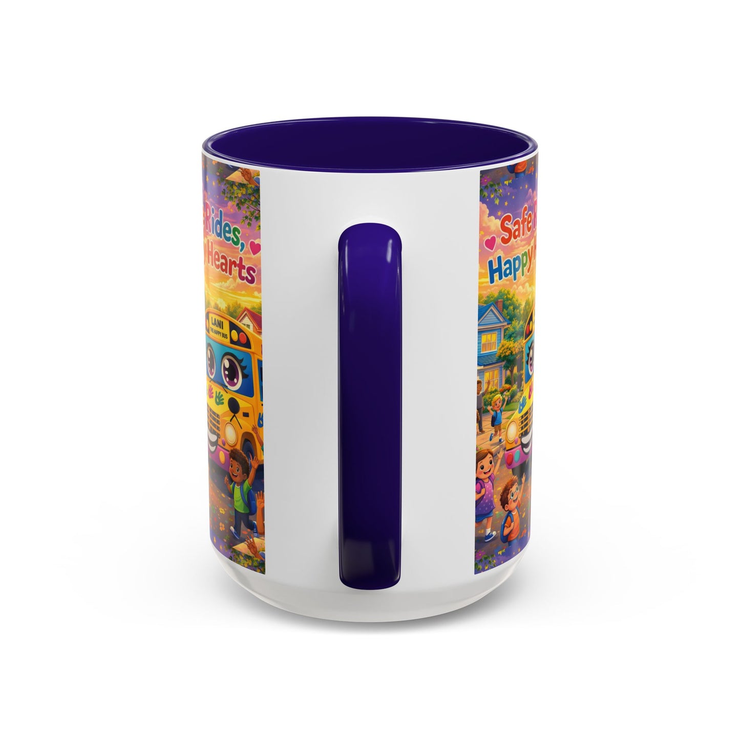 Lani™ Colorful Mug (11oz & 15oz) – "Safe Rides, Happy Hearts" Graphic